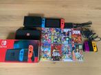 Nintendo Switch met 8 games en accessoires, Ophalen, Met games, Zo goed als nieuw, Switch Original