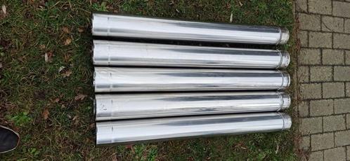 Inox kachelbuizen, Huis en Inrichting, Kachels, Zo goed als nieuw, Vrijstaand, Overige soorten, Overige brandstoffen, Ophalen of Verzenden