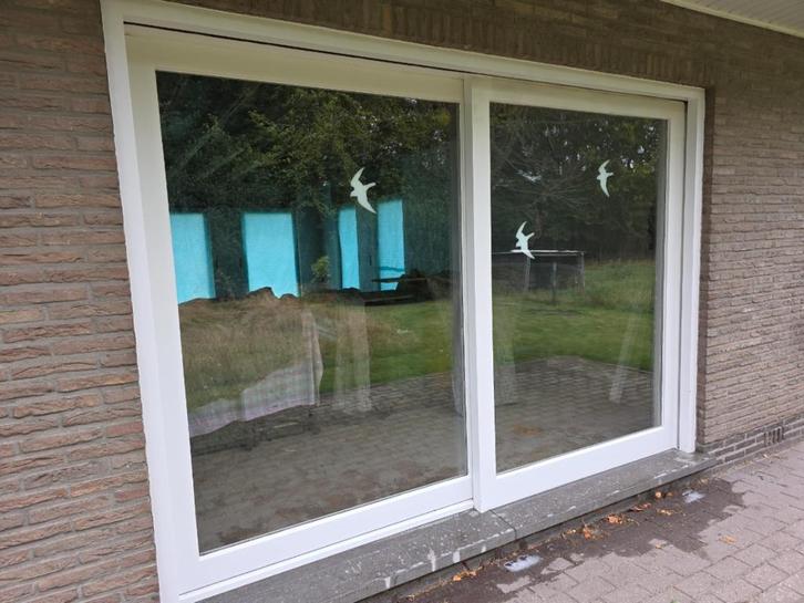 VERSCHILLENDE RAMEN/SCHUIFRAAM/DEUR MERANTI HOUT, Doe-het-zelf en Bouw, Glas en Ramen, Gebruikt, Gevelraam of Ruit, Dubbelglas