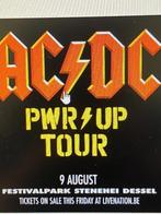 Billets de concert pour AC/DC Dessel, Tickets & Billets, Concerts | Rock & Metal, Deux personnes, Août, Hard Rock ou Metal