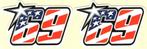Nicky Hayden 69 MotoGP sticker set #2, Motoren, Verzenden