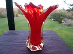Vase étoile design vintage en verre Italy, Enlèvement ou Envoi