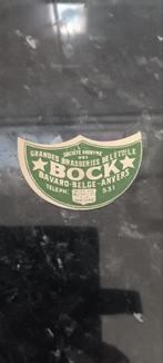 Oud bieretiket  bock grandes brasseries de l'etoile Anvers, Verzamelen, Ophalen of Verzenden