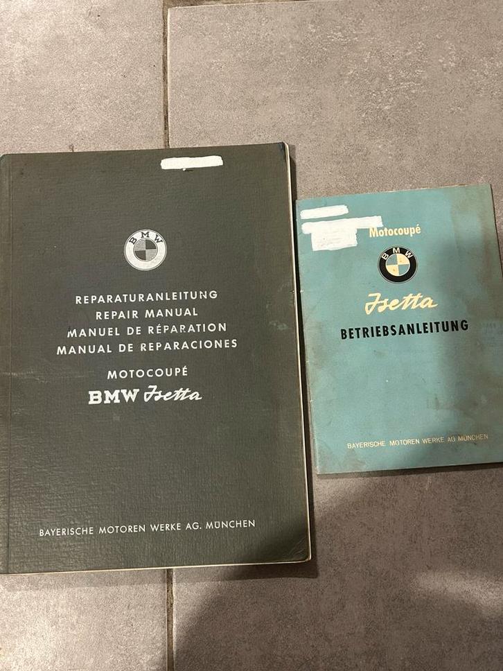 Bmw Isetta  handleiding Frans en Duits en Spaans topstukken, Auto diversen, Handleidingen en Instructieboekjes, Ophalen