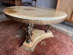 Ronde salontafel met marmer blad, Ophalen