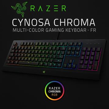 Razer Cynosa Chroma (AZERTY - FR), Informatique & Logiciels, Enlèvement, Azerty