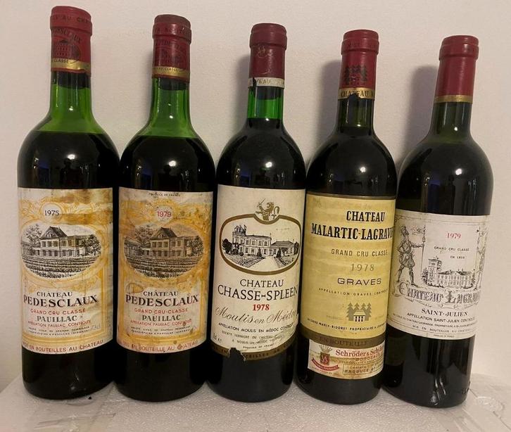 Lot 5 Cht Lagrange – Chasse Spleen - Pedesclaux-Malartic Lag, Verzamelen, Wijnen, Nieuw, Rode wijn, Frankrijk, Vol, Ophalen of Verzenden