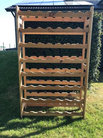 Houten wijnrek, Huis en Inrichting, Woonaccessoires | Wijnrekken, Ophalen, Zo goed als nieuw, 25 flessen of meer, 75 cm of meer