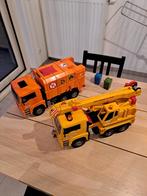 Bruder Tele-Hijskraan + Bruder Vuilniswagen., Ophalen, Zo goed als nieuw