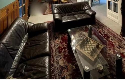 Jori Salon, 3 zit, 2 zit, salontafel met lederen poten., Huis en Inrichting, Zetels | Zetels, Gebruikt, Rechte bank, Vierpersoons of meer