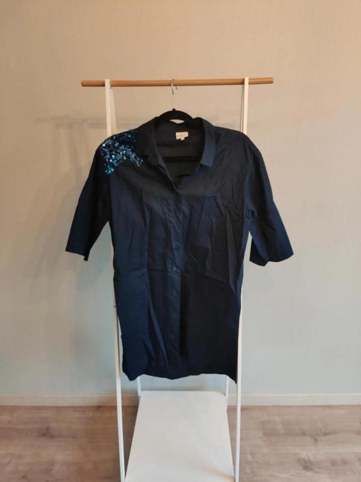Lange blouse met pailletten Améline maat 36, Kleding | Dames, Blouses en Tunieken, Zo goed als nieuw, Maat 36 (S), Ophalen of Verzenden