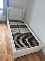 2x eenpersoonsbed met lades en lattoflex, Huis en Inrichting, Slaapkamer | Bedden, Ophalen, 90 cm, Eenpersoons, Wit