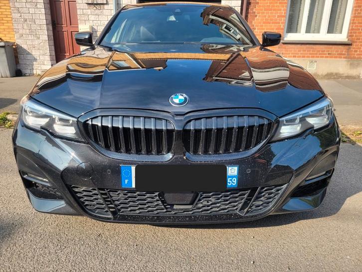 BMW 330e g20 volledig zwart 292cv M sport, Auto's, BMW, Particulier, 3 Reeks, Hybride Elektrisch/Benzine, Automaat, Zwart, Zwart