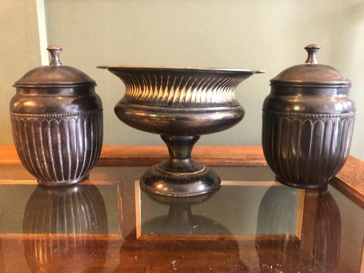 Zwart Metalen (Kast) Set Nederlands., Antiek en Kunst, Antiek | Woonaccessoires, Ophalen of Verzenden