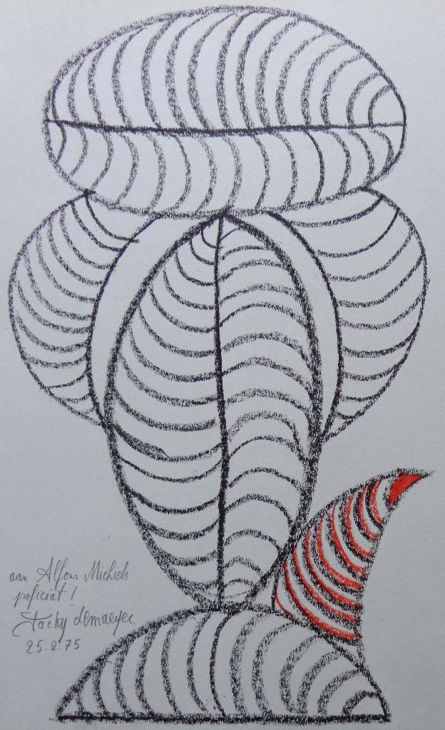 JACKY DE MAEYER / ONTWERP SCULPTUUR / ORIGINEEL WERK 40x30cm, Antiek en Kunst, Kunst | Schilderijen | Modern, Ophalen of Verzenden