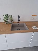 Nieuw in verpakking eiken werkblad MÖLLEKULLA + inbouwspbk, Huis en Inrichting, Ophalen, Overige kleuren, Nieuw, Enkelwandige keuken