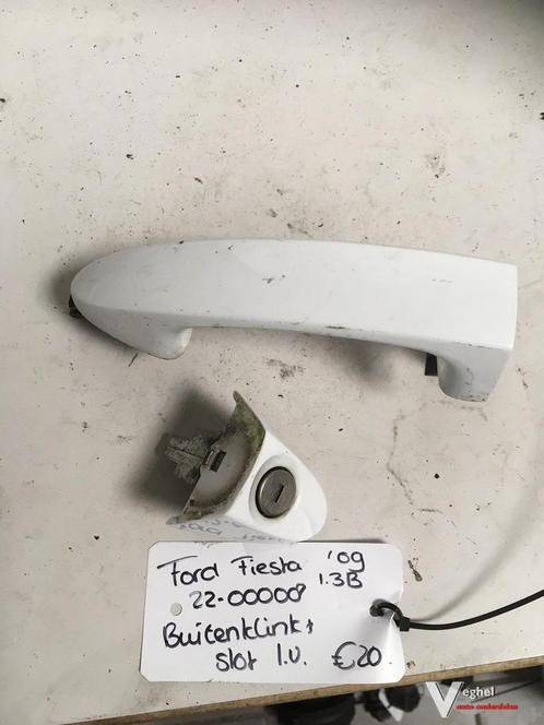 Ford Fiesta 2009 Deurgreep met slotje wit linksvoor, Auto-onderdelen, Carrosserie, Deur, Gebruikt, Ophalen of Verzenden