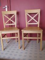 2 houten stoelen, Ophalen, Gebruikt, Hout, Twee