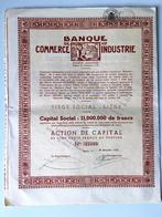 Liège Banque de Commerce & d'Industrie - action de capital, Postzegels en Munten, Ophalen