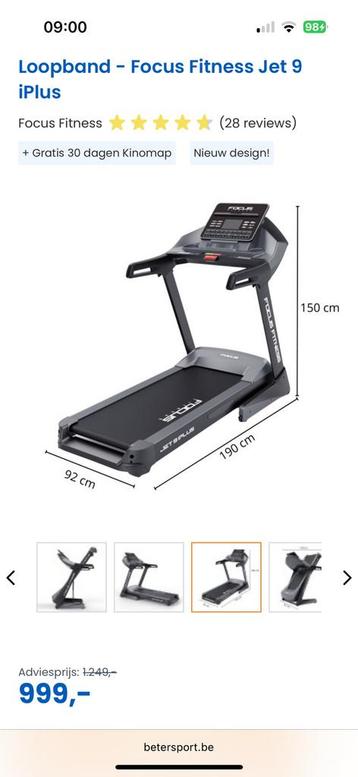 loopband fitness jet 9 i plus, Enlèvement, Comme neuf, Tapis roulant
