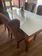 Te koop eettafel set plus bank en salon tafel, Ophalen, Zo goed als nieuw