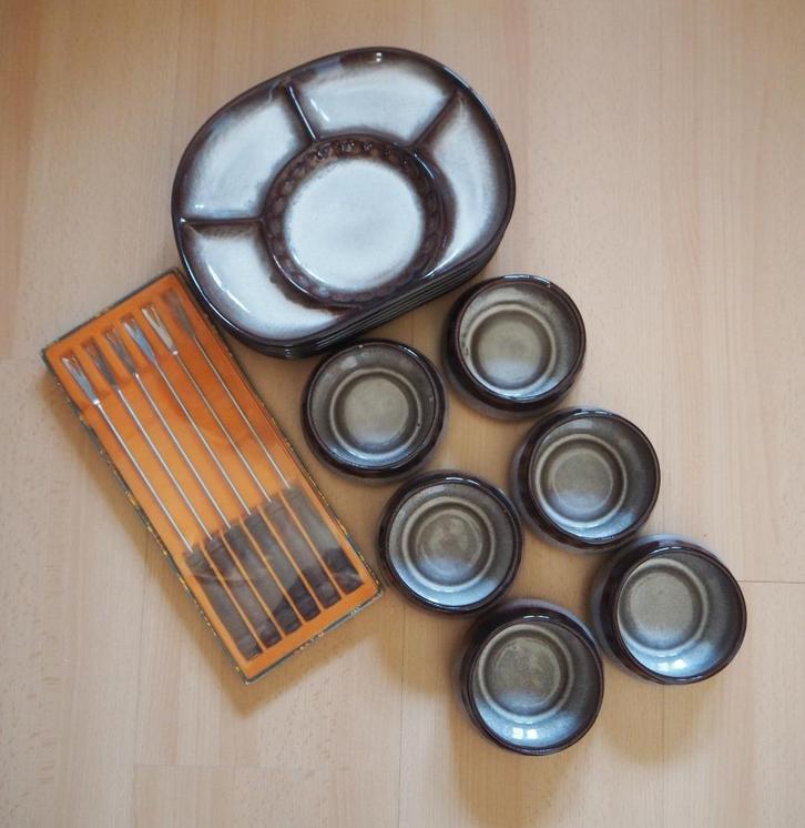 6 Assiettes + 6 récipients + 6 Fourchettes, Antiek en Kunst, Antiek | Bestek, Ophalen