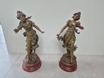 Twee bronzen beeldjes naar Auguste Moreau (1834-1917), Antiek en Kunst, Ophalen of Verzenden, Brons