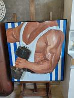 Schilderij op ezel, Antiek en Kunst, Kunst | Schilderijen | Modern, Ophalen