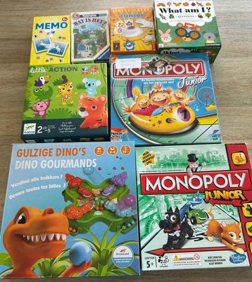 Set kinder gezelschapspellen oa Monopoly Junior, Enlèvement, Utilisé