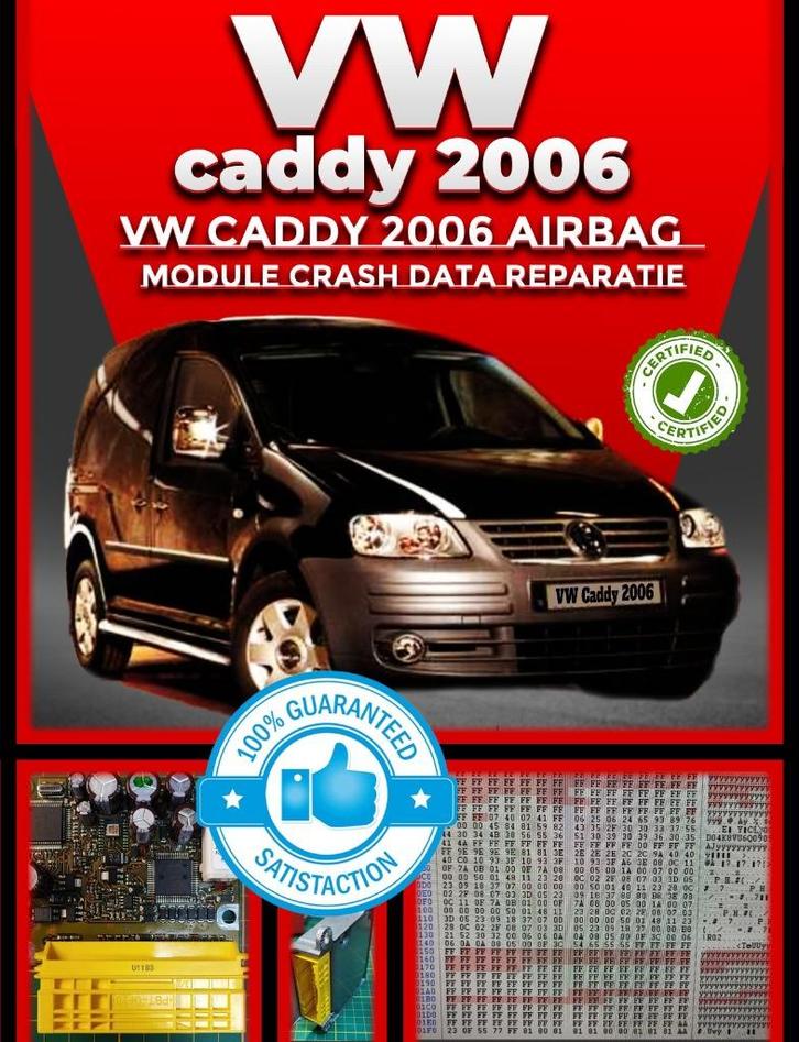 VW caddy 2006 airbag module crash data reparatie, Autos : Pièces & Accessoires, Tableau de bord & Interrupteurs, Volkswagen, Utilisé