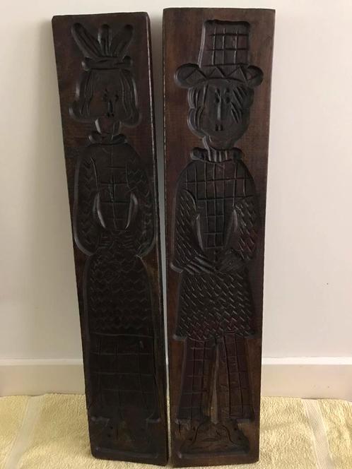 2 grote 92 cm houten speculaas speculoos planken vormen, Antiek en Kunst, Antiek | Keukengerei, Ophalen