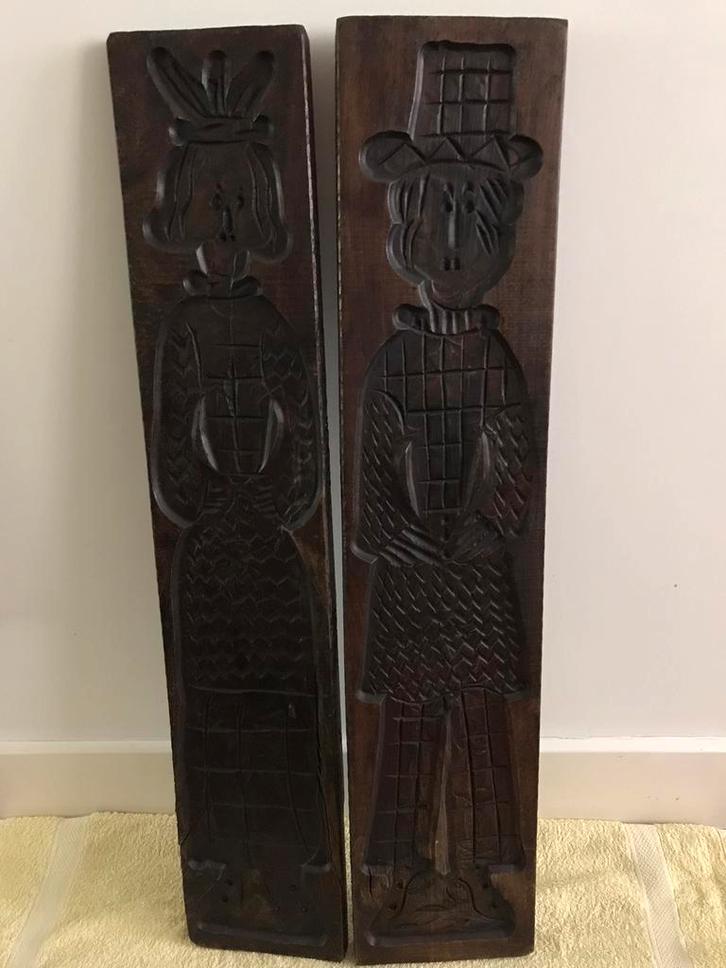 2 grote 92 cm houten speculaas speculoos planken vormen, Antiek en Kunst, Antiek | Keukengerei, Ophalen