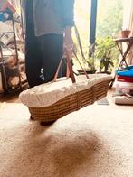 Landeau en osier naturel et balancier en bois., Enlèvement, Comme neuf