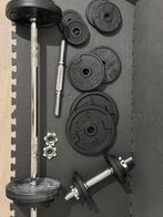 Halters en gewichten, Sport en Fitness, Ophalen, Zo goed als nieuw