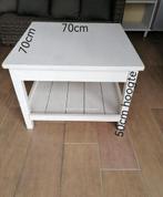 Salontafel wit houten 70/70cm, Ophalen, Zo goed als nieuw
