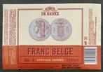 Étiquette de bière Franc Belge Brasserie De Ranke (5f8), Utilisé, Enlèvement ou Envoi