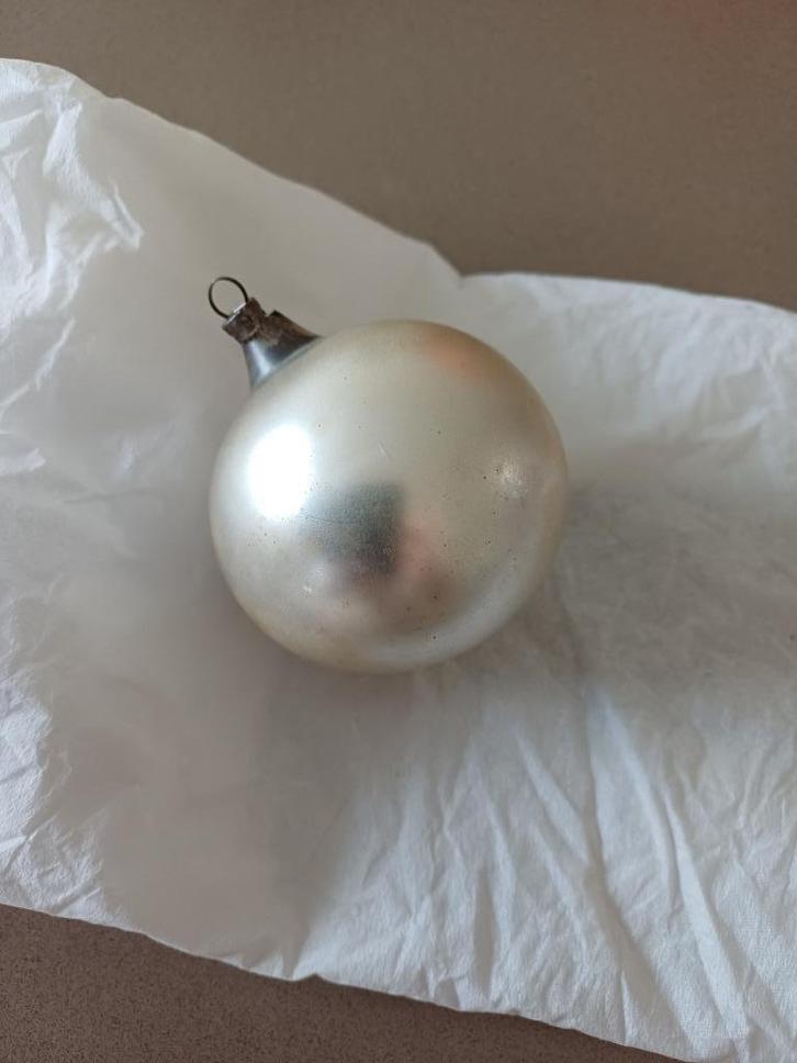 Vintage glazen kerstbal, Diversen, Kerst, Gebruikt, Ophalen of Verzenden