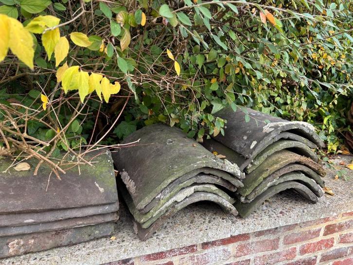 1900 blauwe Boomse pannen en 16 Boomse nokpannen, Doe-het-zelf en Bouw, Dakpannen en Dakbedekking, Gebruikt, Dakpannen, Steen of Klei