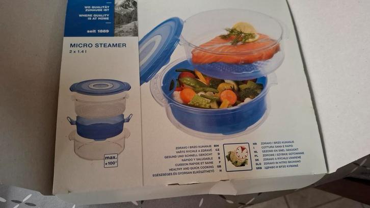 ROTHO Swiss micro steamer 2 x 1,4 l nieuw 4-delig, Huis en Inrichting, Keuken | Potten en Pannen, Nieuw, Overige typen, Overige materialen