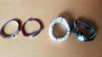 lot armbanden leder , parels, Handtassen en Accessoires, Armbanden, Ophalen of Verzenden, Zo goed als nieuw, Blauw, Kunststof of Plastic
