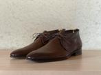 Santoni Herenschoenen Leer Bruin Gr. 8 42/43 Derby NP: 900€, Kleding | Heren, Schoenen, Ophalen of Verzenden, Zo goed als nieuw