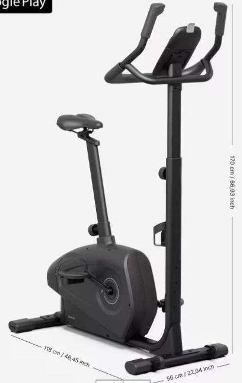 Vélo d'appartement connecté et auto-alimenté DOMYOS EB900, Sport en Fitness, Fitnessapparatuur, Gebruikt, Hometrainer, Benen, Ophalen