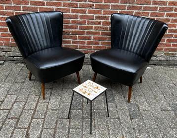 set/2 Cocktaillounge seat, clubfauteuill 1950s beschikbaar voor biedingen