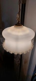 Lampe, suspension en opaline blanche vintage 70, Antiquités & Art, Enlèvement