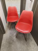 2 chaises rouges, Maison & Meubles, Chaises, Enlèvement, Utilisé, Rouge, Deux