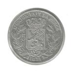 Belgique, 5 Francs 1871., Zilver, Ophalen of Verzenden, Losse munt, Zilver