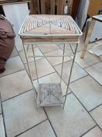 Sellette fer forge rotin étagère à 2 niveaux, Enlèvement