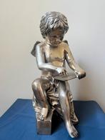 Bronzen verzilverde engel, Antiek en Kunst, Ophalen