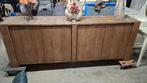Dressoire kast in geborsteld tropisch hardhout 220x45x81, Ophalen, Zo goed als nieuw