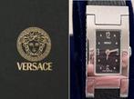 Versace dameshorloge model ASQ99, Handtassen en Accessoires, Overige merken, Leer, Staal, Polshorloge